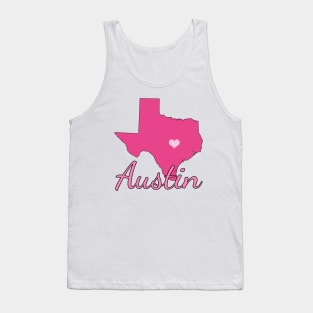 Austin Texas Cute Pink Tank Top